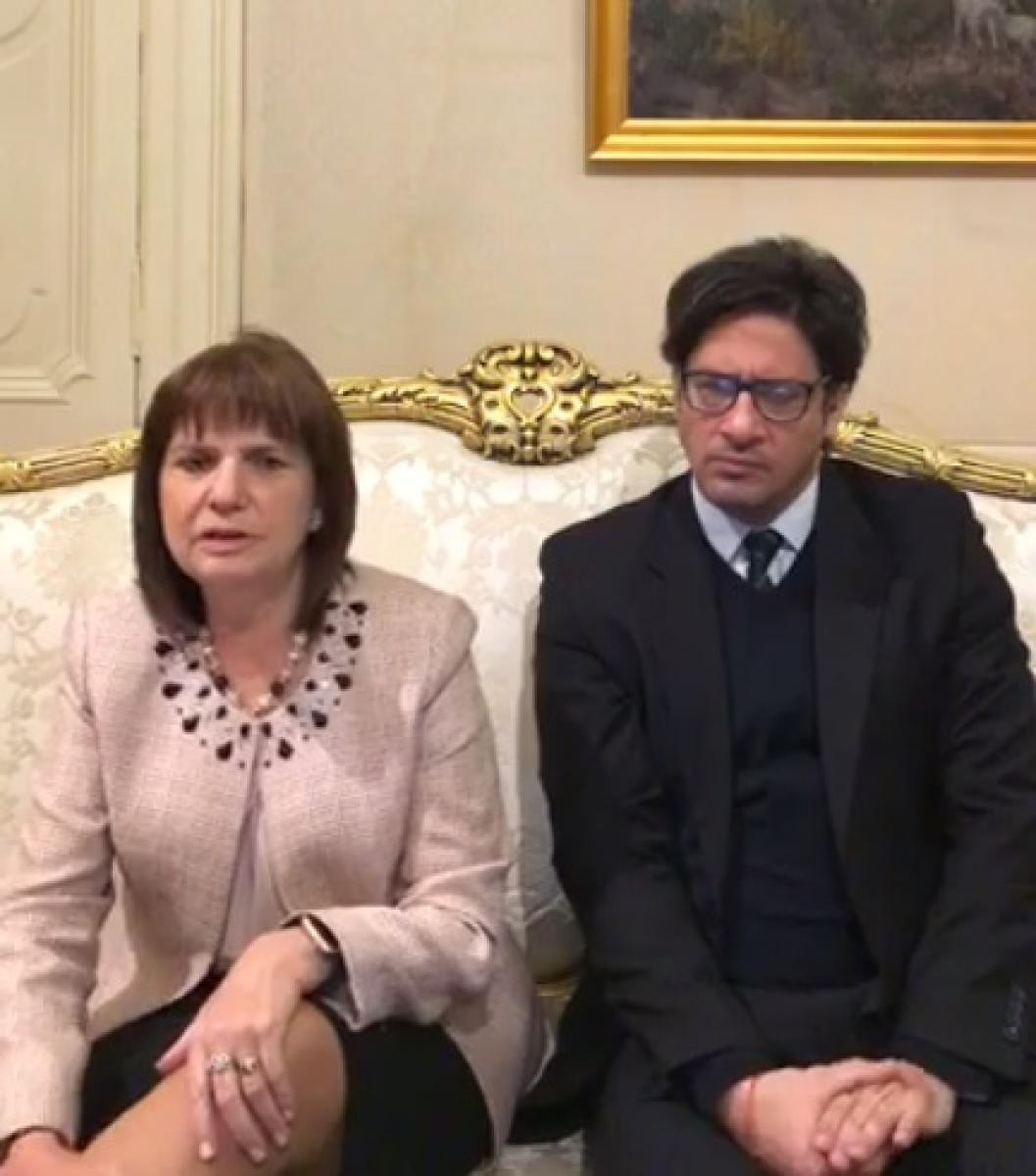 Desaparición de Maldonado: Bullrich pidió que no "se diga algo que no está probado" en defensa de Gendarmería