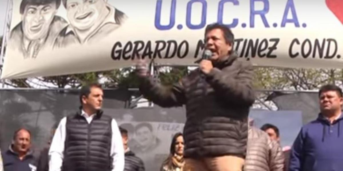 Fuerte respaldo del sindicato de la construcción a Massa "Sergio, la UOCRA te acompaña"