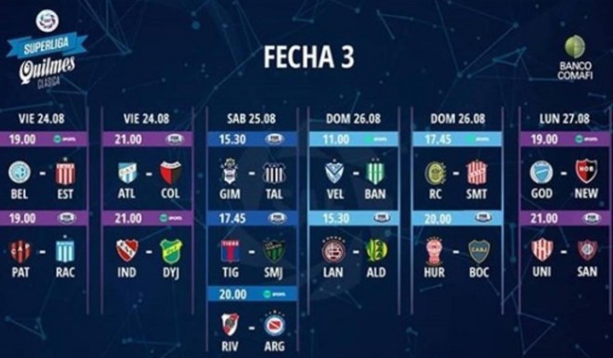 Así se juega la fecha tres con el duelo de Estudiantes liberado