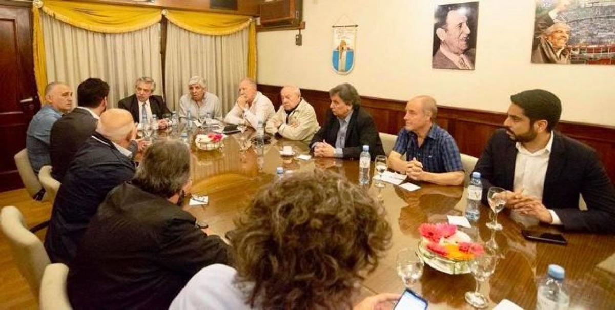 Alberto Fernández con el frente sindical