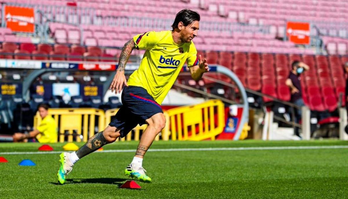 Messi y el Barcelona regresaron al Camp Nou