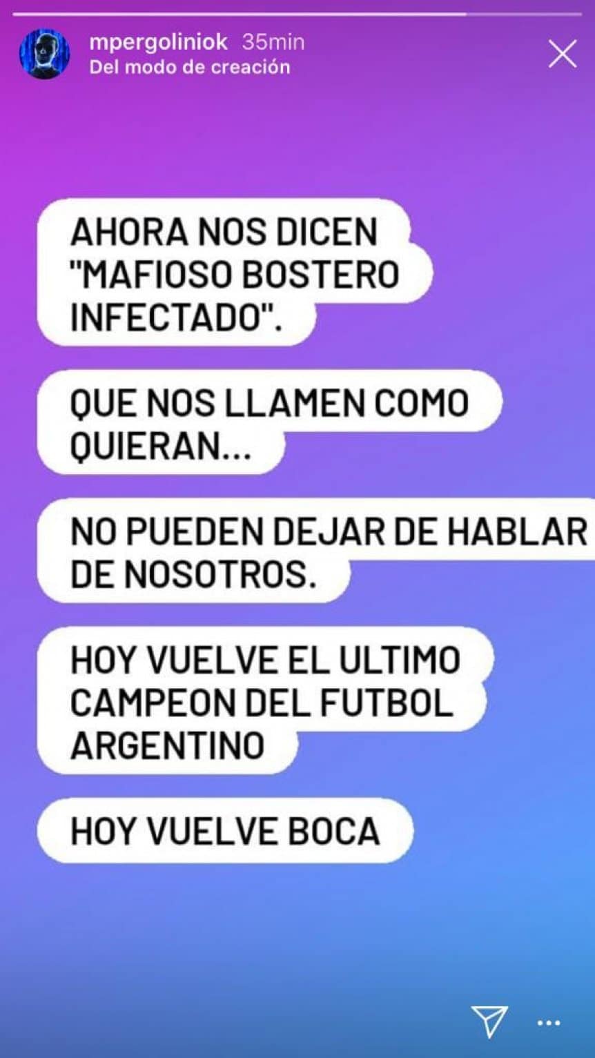 Pergolini le respondió a los pasacalles contra Boca en Paraguay
