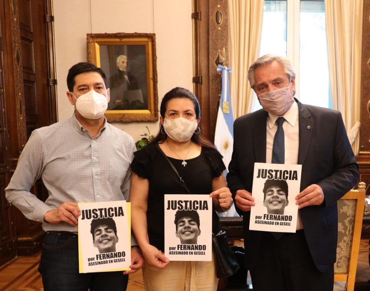 El Presidente recibió a los padres de Fernando Baéz Sosa y se sumó al pedido de Justicia