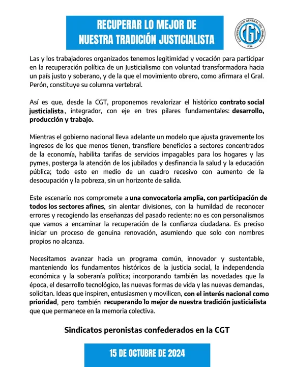 CGT vs CFK: “Solo con nombres propios no alcanza”